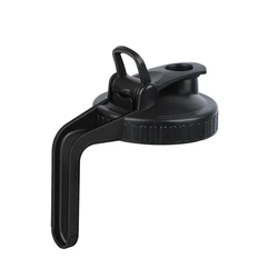 Mason Jar Pour Spout Lid with Handle - Leak - Proof, Airtight Flip Cap Pitcher Lid (Black)