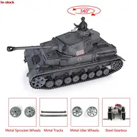 2.4G HENG LONG 1/16 Gray 7.0 Upgraded Panzer IV F2 RTR RC Tank 3859 Metal Tracks Metal Tracks Gearbox Speaker BB Pellets TH17414 1
