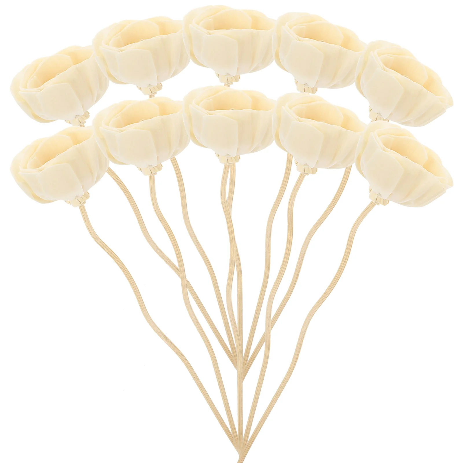 10 Pcs Aromatherapy Rattan Diffuser Flower Sticks Dried Essential Oil Reeds Unique Design Decorative Indoor Fragrance Emitting