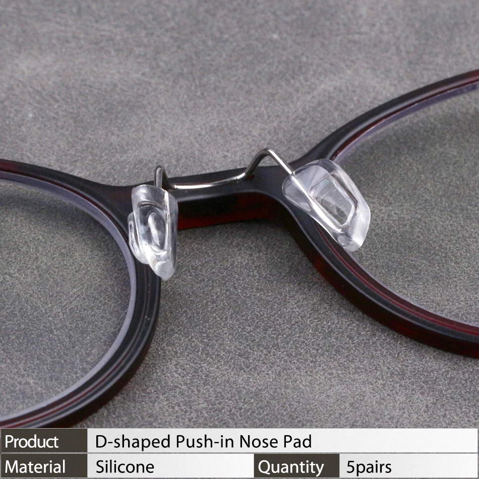 メガネ鼻パッド 楕円形プッシュインノーズピース プッシュインソフト