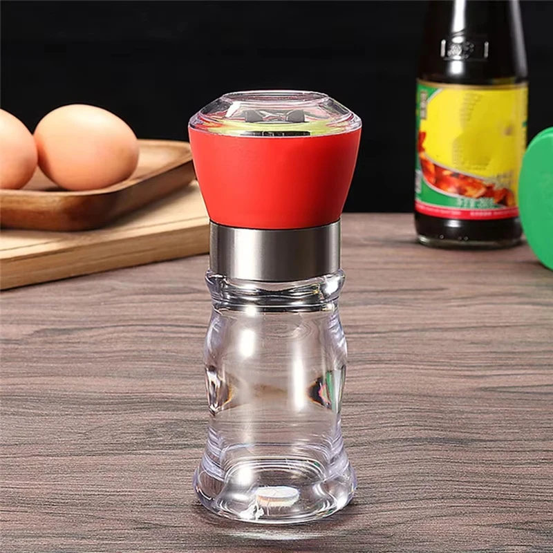 ABCA-Adjustable Ceramic Rotor Pepper Grinder-Refillable Manual Spice Mill Shaker, Essential Kitchen Tools For Seasoning