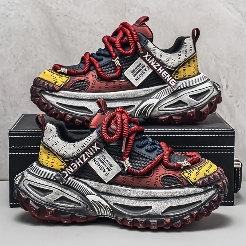 for Mesh Breathable Platform Sneakers Light Luxury High-end Casual Trend Comfort Men Shoes Кроссовки Мужские_vogvips.com