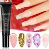 PUENTE 15ML Clear 3D No Wipe Sculpture Gel Nail Polish 3D Chrome Nail Art Designs Rhinestone Glue Modeling Soak Off Nail Art Gel 2