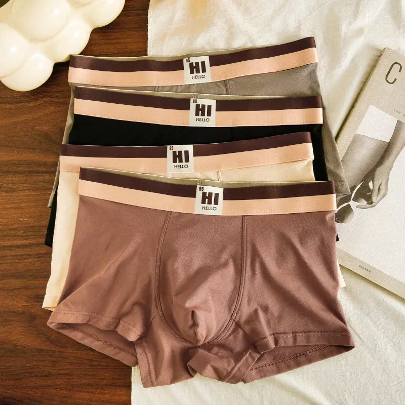 

Men's Underwear Cotton Student Spring and Fall Teen Boxers Plus Size Comfortable Antibacterial Boxers