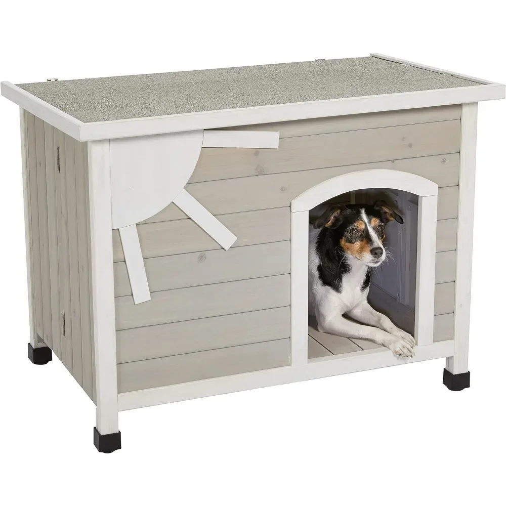 

Puppy Folding Outdoor Wood Dog House No Tools Required for Assembly Dog House Ideal for Small Dog Breeds Pet Supplies Products