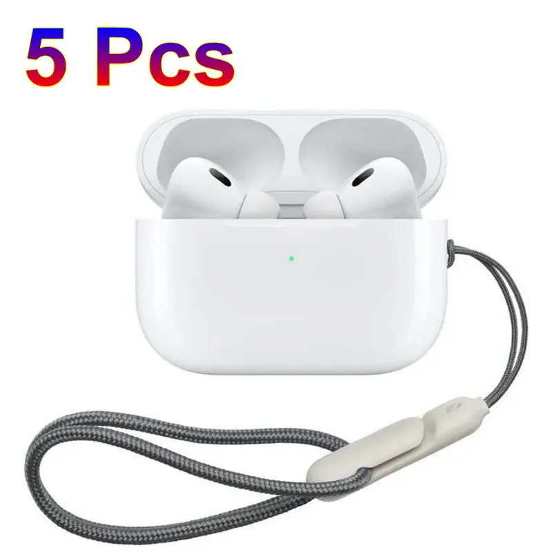 

5pcs Rope Strap Clear Case for Airpods Pro 2nd Wireless Earphone Lanyard Nylon Silicone Cover for Apple Airpods 2 3 Air Pods Pro