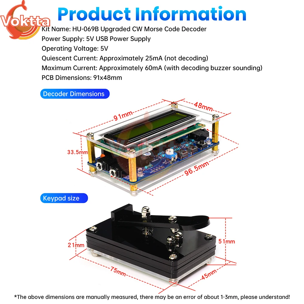 Beginner DIY Morse Code Decoder Kit - Circuit Board Assembly for Electronic Enthusiasts