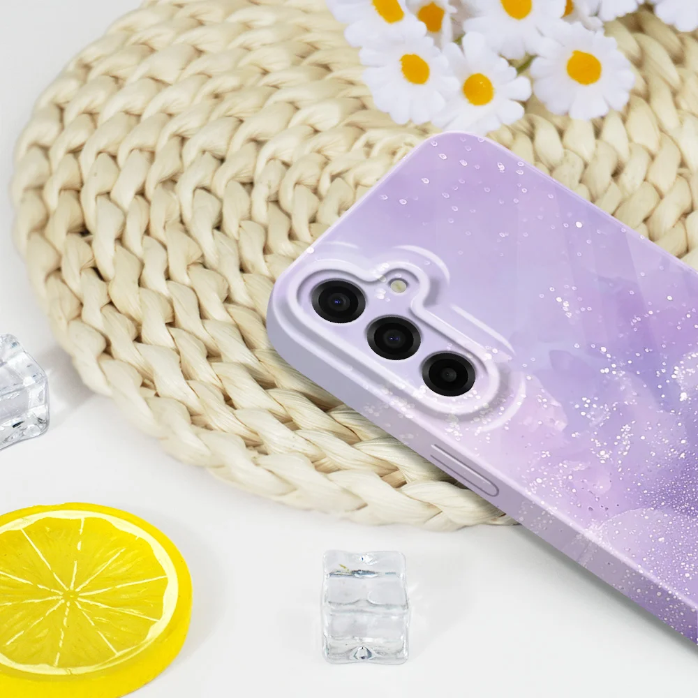 Purple Melody Star Hard Phone Case – Stylish Protective Cover