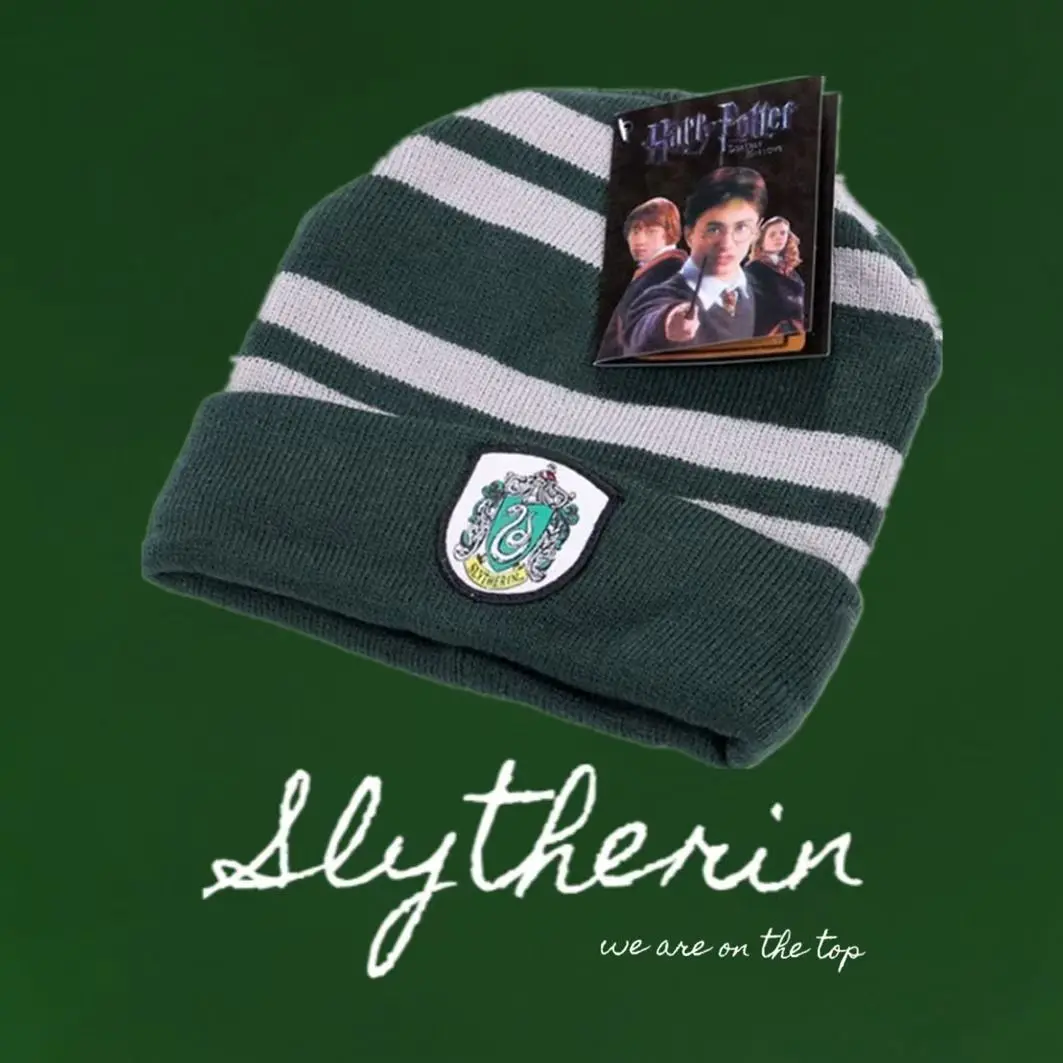 Slytherin Fall Winter Gloves Scarf Cold Warm Porter Gryffindor Children's Knit Cap Ravenclaw House Badge Hermione Christmas Gift