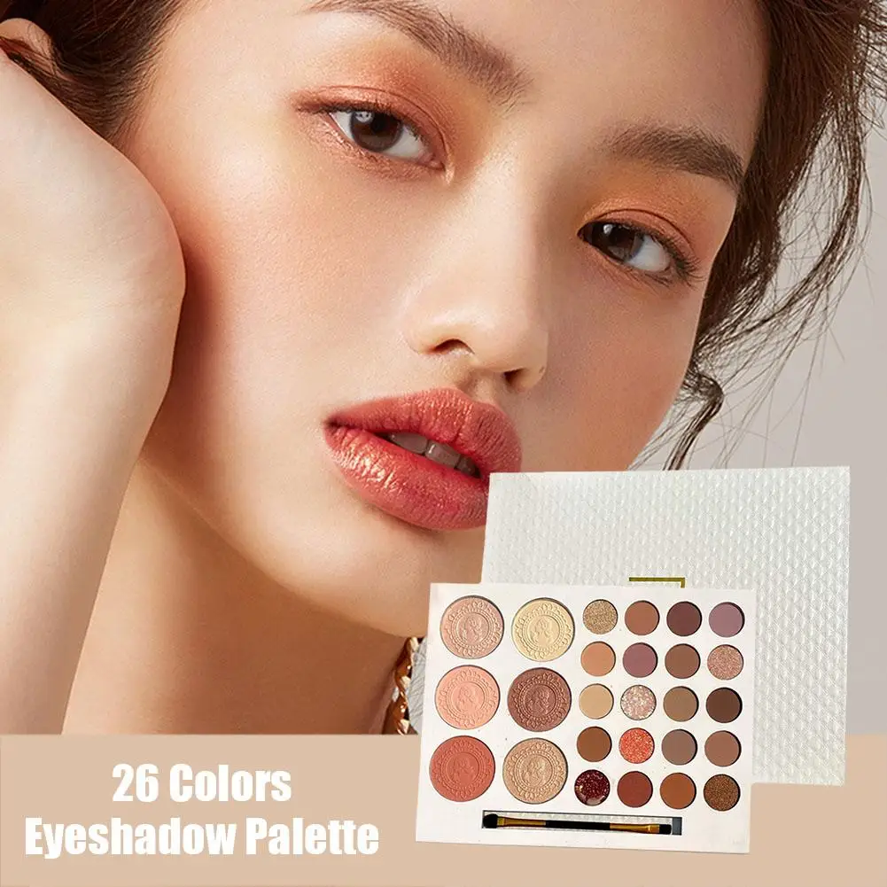 

26 Color Eyeshadow Comprehensive Plate Matte Finish Color Color New Level Glitter Autumn Winter Appearance Earth High G2T1