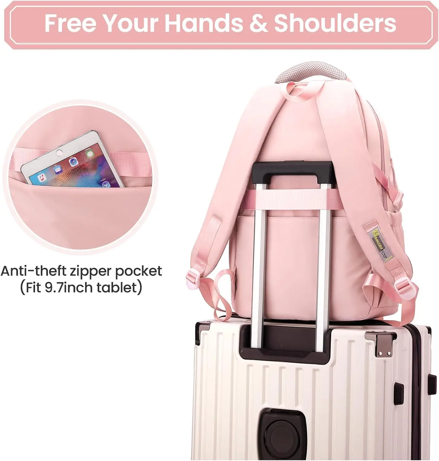 School Backpack for Girls Large Capacity School Bag for Kids Kawaii School Bag for Girls Raincoat Casual Backpack for Teenage 5