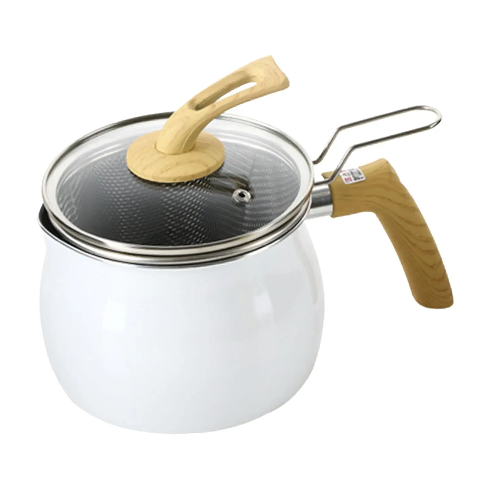 Small Pot Saucepans Kitchenware Deep Type 1.9L Small Soup Pot Milk Pan Noodle Pot for Picnic Dining Room Home Camping Party