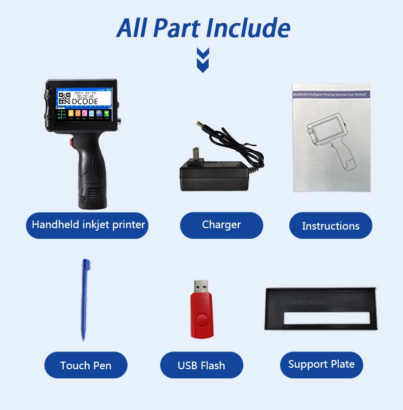 1750PLUS-1 25.4mm Handheld Inkjet Printer Portable TIJ Printer Logo Counter Batc
