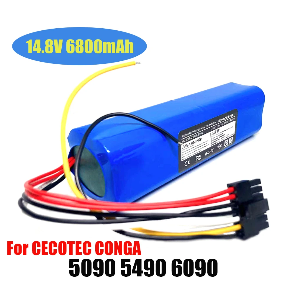 Batería para Cecotec Conga 3090, 3091 y 3092 de 14,8V 3000mAh 44,4Wh