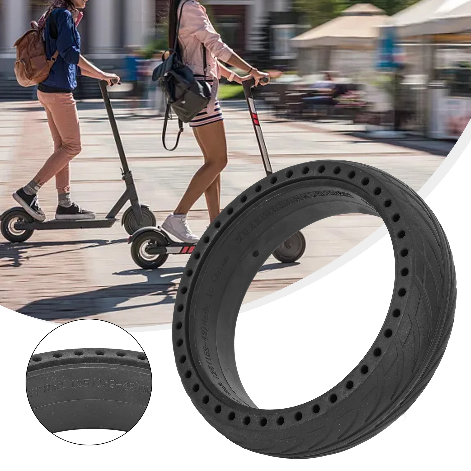

Обеспечивает превосходный контроль и стабильность благодаря 8-дюймовой сплошной шине 8x2 125 для электроскутера Ninebot Segway ES1ES2ES3ES4