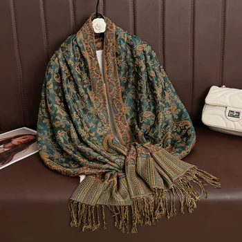 Printed Cashmere Winter Scarf 1