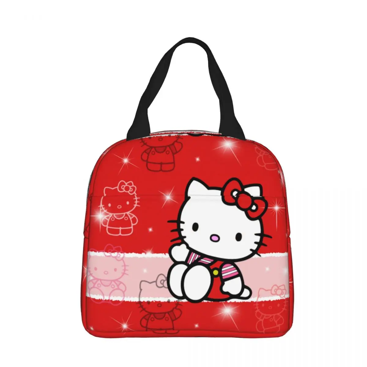 thumbnail image 1 of Bolsa térmica para el almuerzo con dibujos animados de HelloKitty de Kawaii Sanrio, bolsa térmica para el almuerzo, contenedor de gran capacidad, lonchera para mujeres, para trabajar y viajar, 1 of 4
