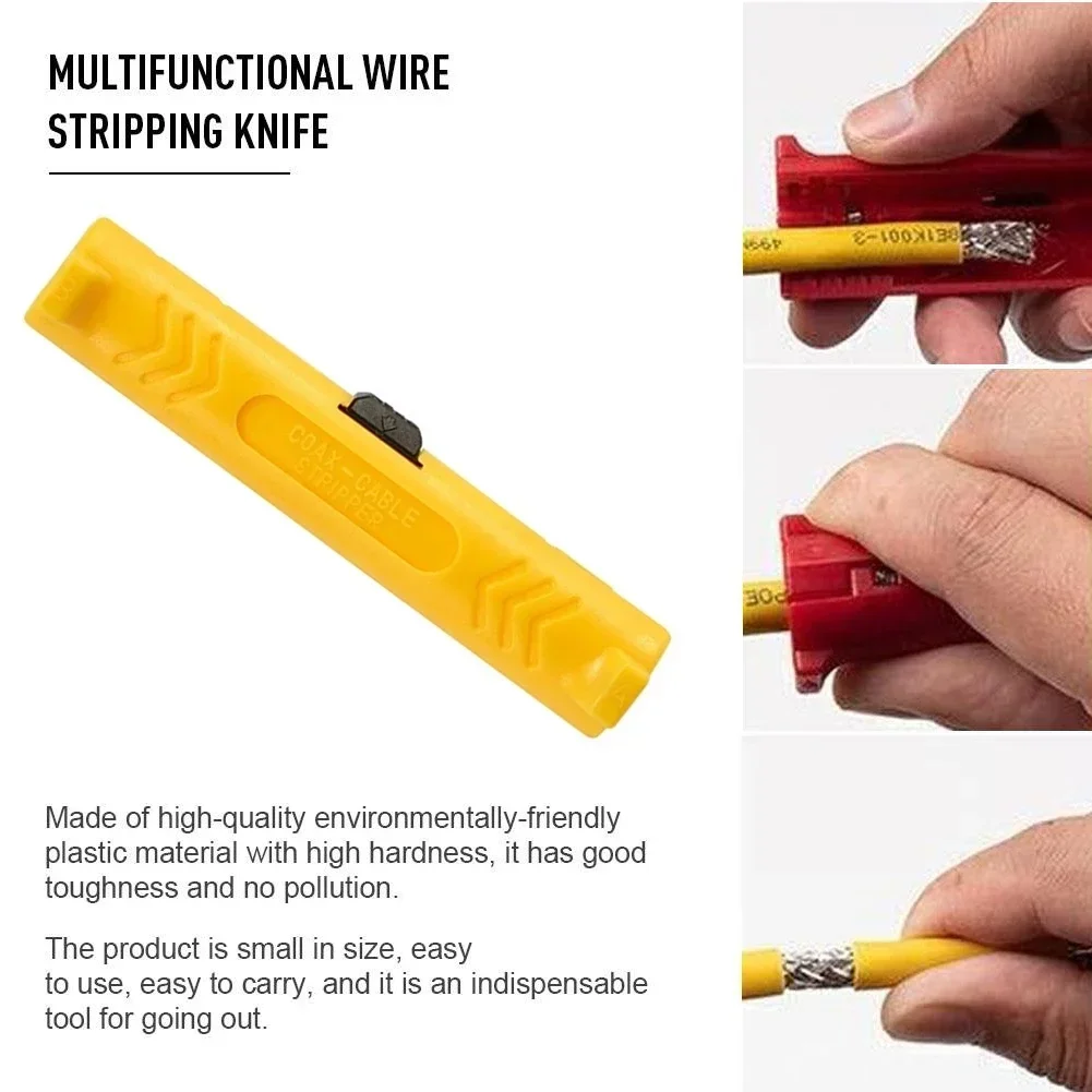 Multi-function Electric Wire Stripper Pen Wire Cable Pen Cutter Rotary Coaxial Cutter Stripping Machine Pliers Tool Wire Strippe 2