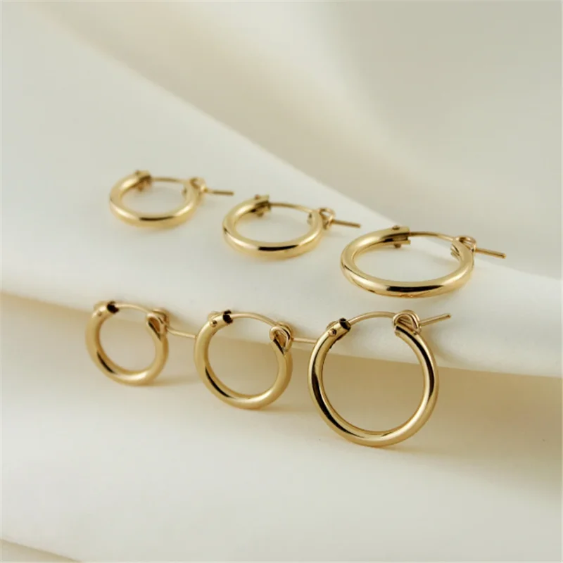 14K Gold Filled Hoop Earrings Modern Jewelry Minimalism Boho Brincos Gift Vintage Pendientes Oorbellen Earrings For Women 3