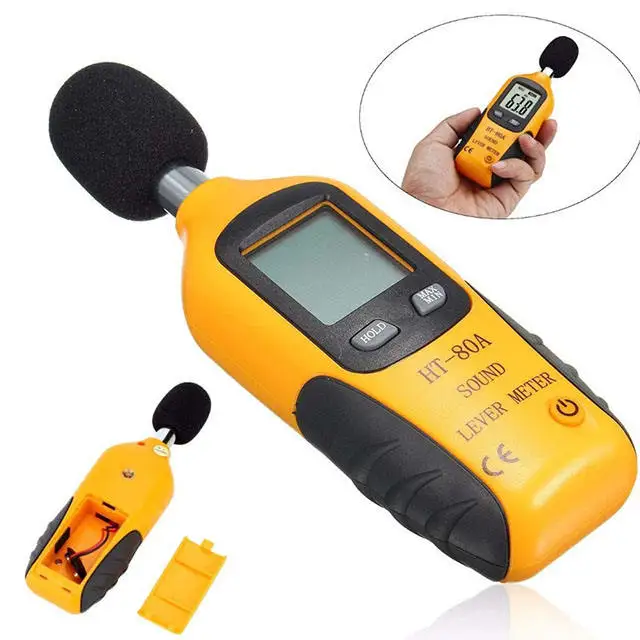 HTI HT-80A Noise Decibel Digital Sound Meter 30 – 130 dB Audio Measure Device To