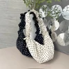 Women Retro Polka Dot Large Capacity Shoulder Bag Versatile Tote for Fashionable Outdoor Travel and Daily Use 6
