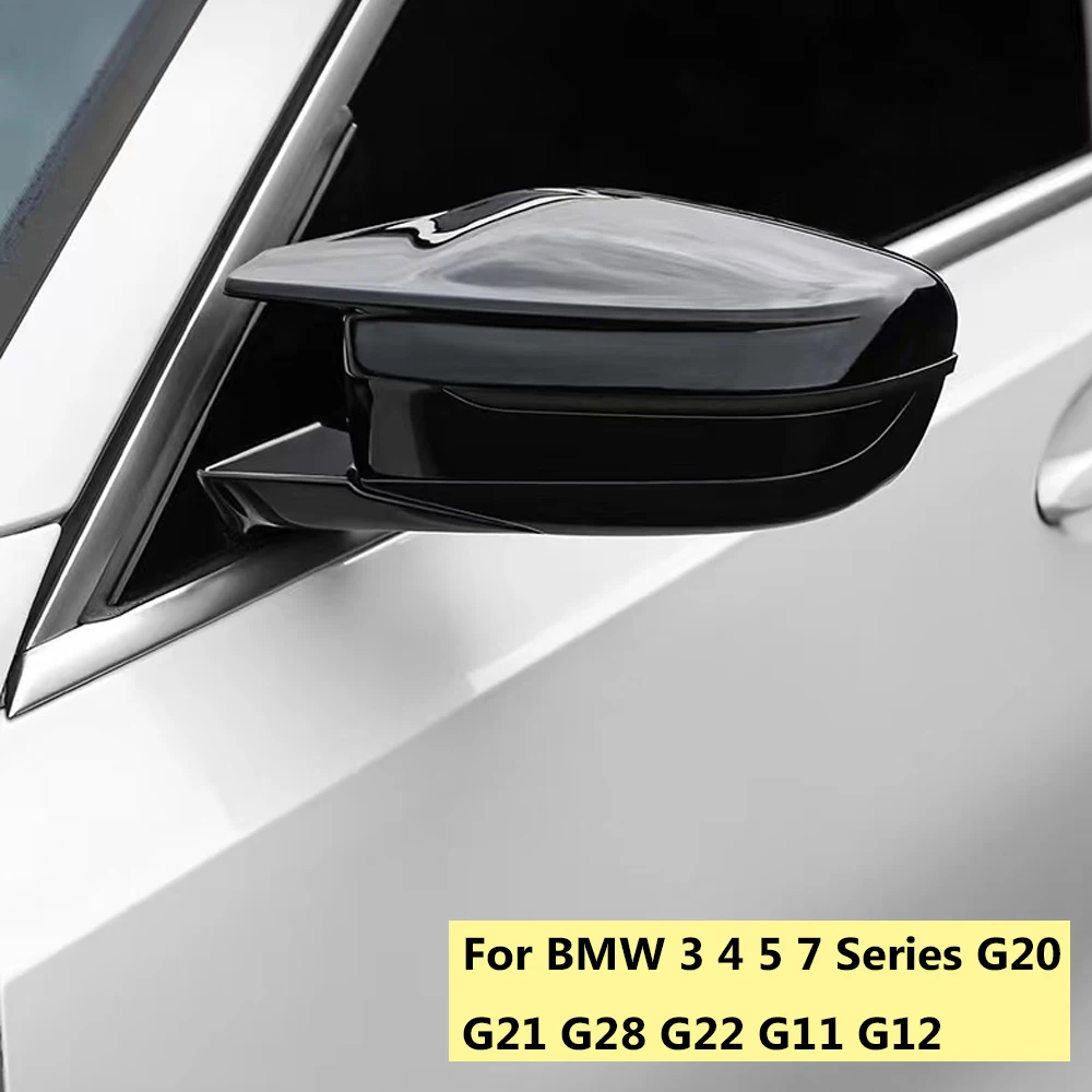 

LHD RHD G30 G38 Bright Black Side Wing Rearview Mirror cover caps For BMW 2 3 4 5 7 Series G20 G21 G28 G22 G11 G12 G42 M4 style