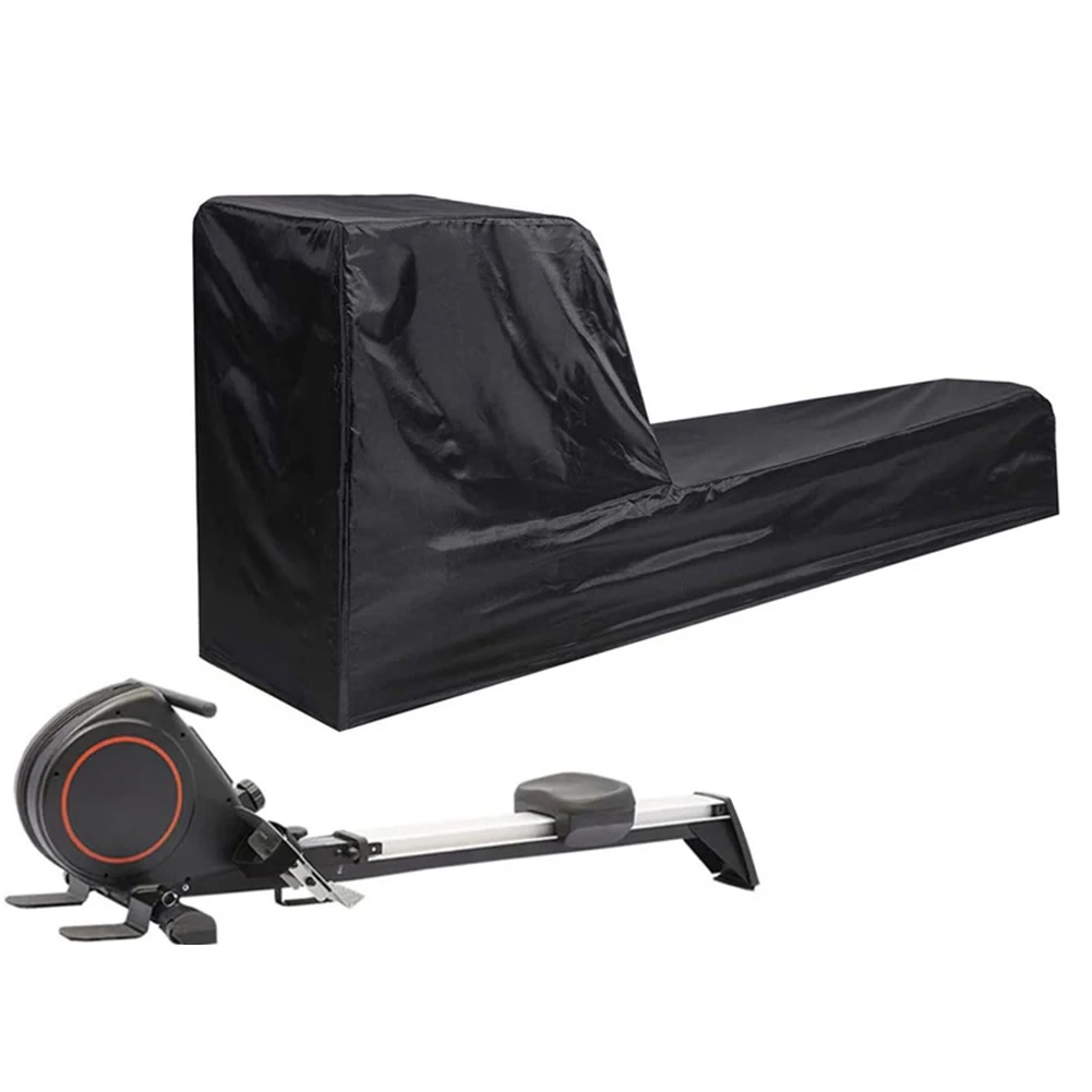 옥스포드 천 방수 로잉 머신 커버 (야외 보관용) 241x61x100cm 블랙 먼지 커버 (홈 짐 장비용)