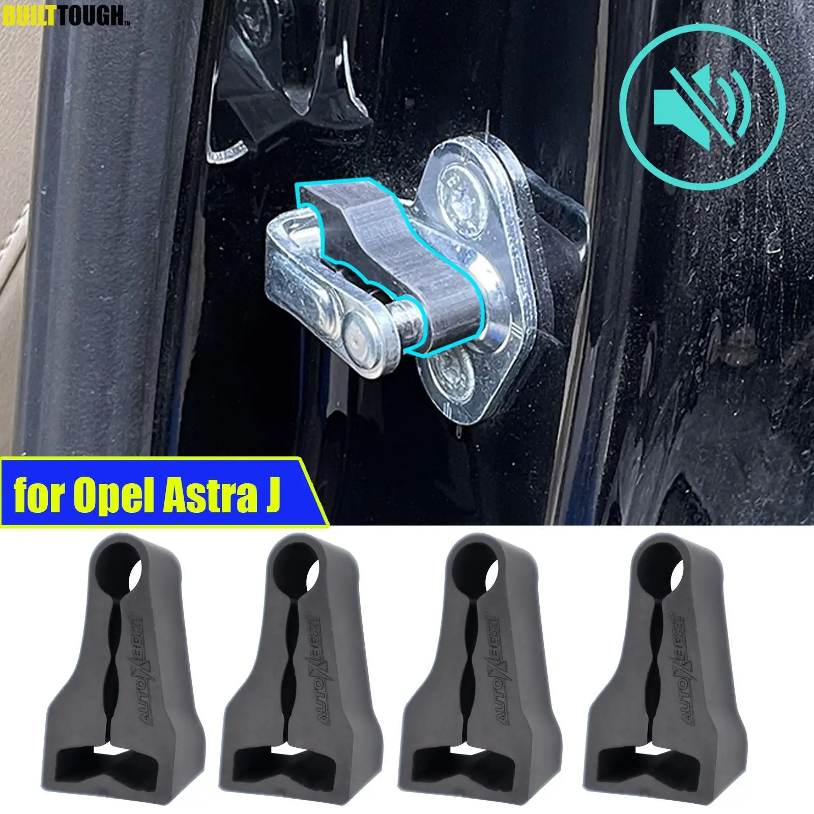 Sound Damper Door Lock Buffer door lock buffer For Opel Vauxhall Astra J Ampera Zafira Tourer C Cascada Soundproof Screaks Deaf Seal Deadener