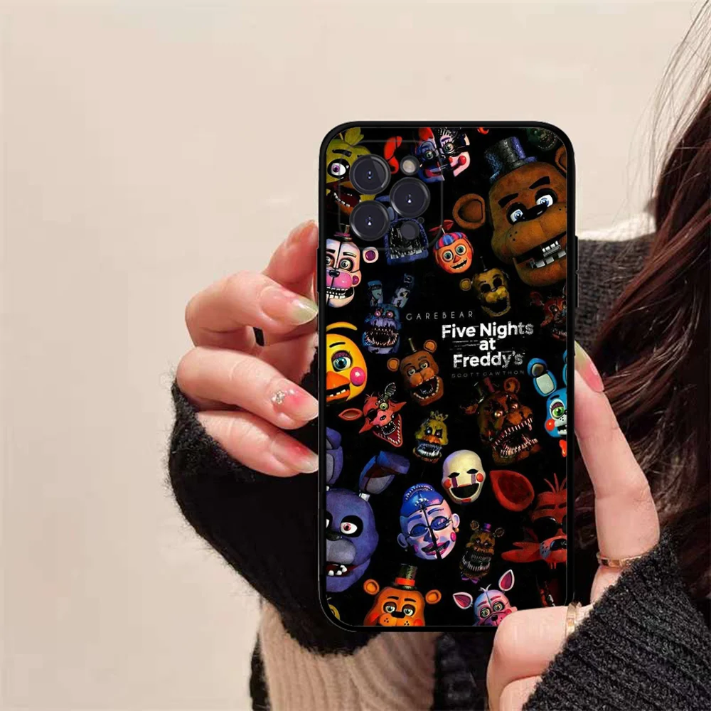 thumbnail image 1 of F-Fnaf F-Five-N-Nights-At-F-Freddys Funda de teléfono de anime para iPhone 15 8 7 6 6S Plus X SE 2020 XR XS 14 11 12 13 Mini Pro Max Mobile, 1 of 5