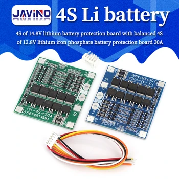 Scheda di protezione della batteria al litio 4S 14,8 V con scheda di protezione della batteria al litio ferro fosfato bilanciata 4S 12,8 V 30A