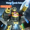 4WD Multiplayer Combat 6 Life RC Robot 3D Rotation Fire Bullet Auto Demo Lighting Sound Effects Remote Control Stunt Robot Toy 2