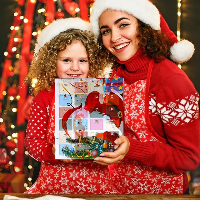 Calendrier de l’Avent de Noël 24 jours Compte à rebours de Noël Kit de  bracelet de bricolage à thème pour filles Calendrier Surprise Blind Box  Cadeaux