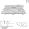 31 Inch Marble Vanity Top with Undermounted Rectangular Ceramic Sink & Backsplash, Engineered Stone Countertop Vanity Sink Top 4