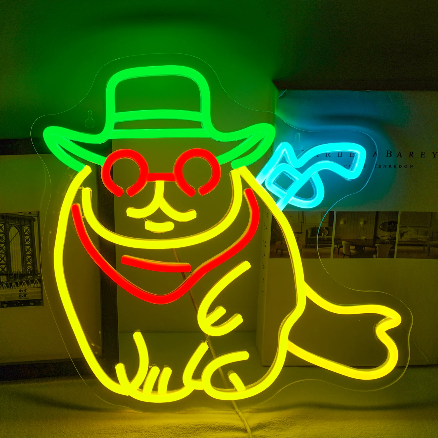 

Cowboy Cat Neon Led Sign Personalized Logo Art Wall Lamp Bedroom Decoration USB Powered Night Light For Home Bars Birthday Party