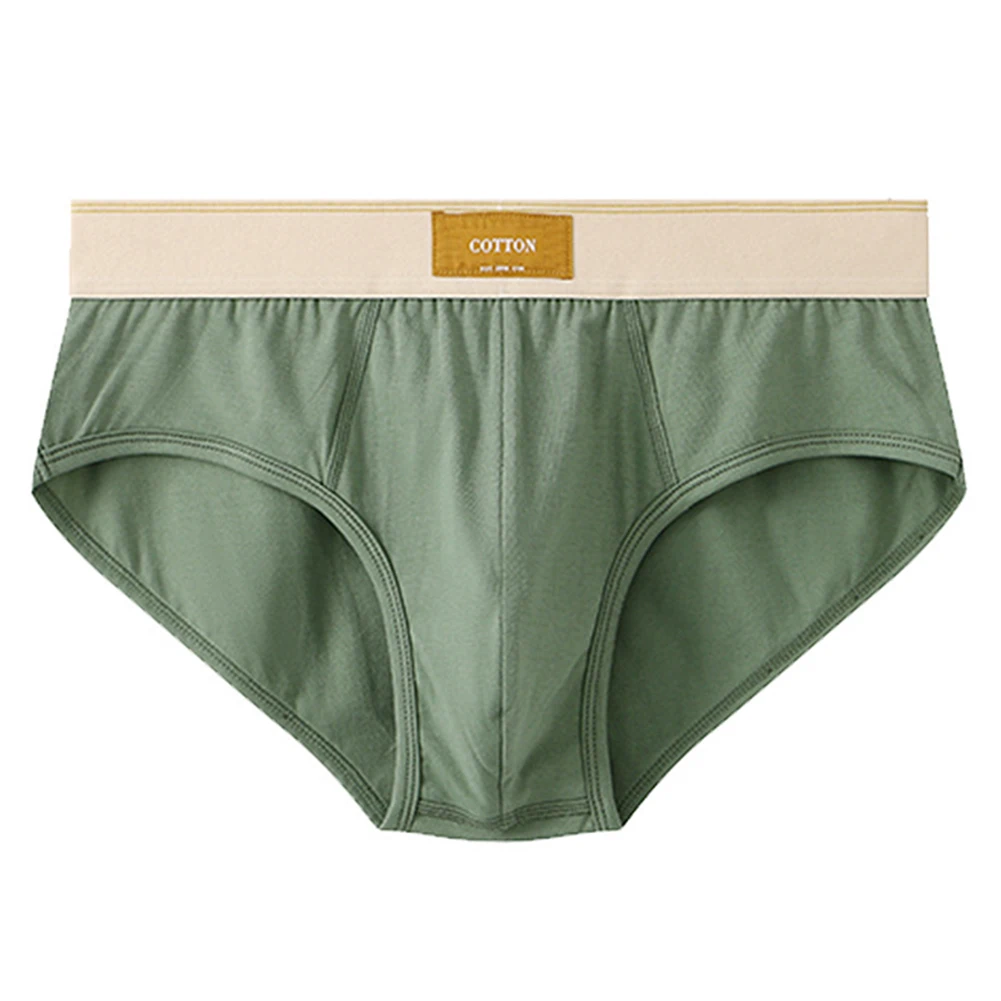 

Mens Oversized Elastic Sexy Loose Cotton Breathable Bikini Breathable Underwear Briefs Underpants Pouch Solid Men's Briefs