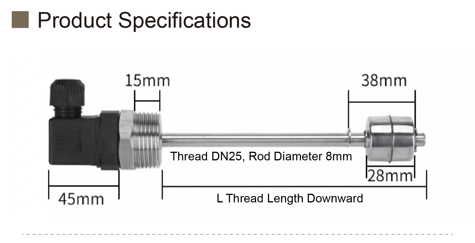 Hirschmann Float Level Switch Stainless Steel Liquid Water Oil Sensor Reed Magne
