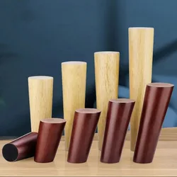 4Pcs Solid Wood Legs for Furniture, Oblique Furniture Leg Sofa Bed Bathroom Cabinet Table Chair Replacement Feet Sloping Foot