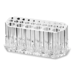 Acrylic Nail Brush Organizer and Makeup Display Stand with 26 Slots (Transparent)