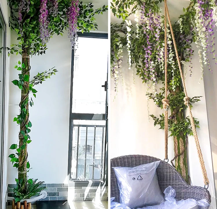 

Искусственное растение Beadsnice с имитацией коры, декоративное украшение для труб в деревенском стиле, декоративный креативный Тень для гостиной