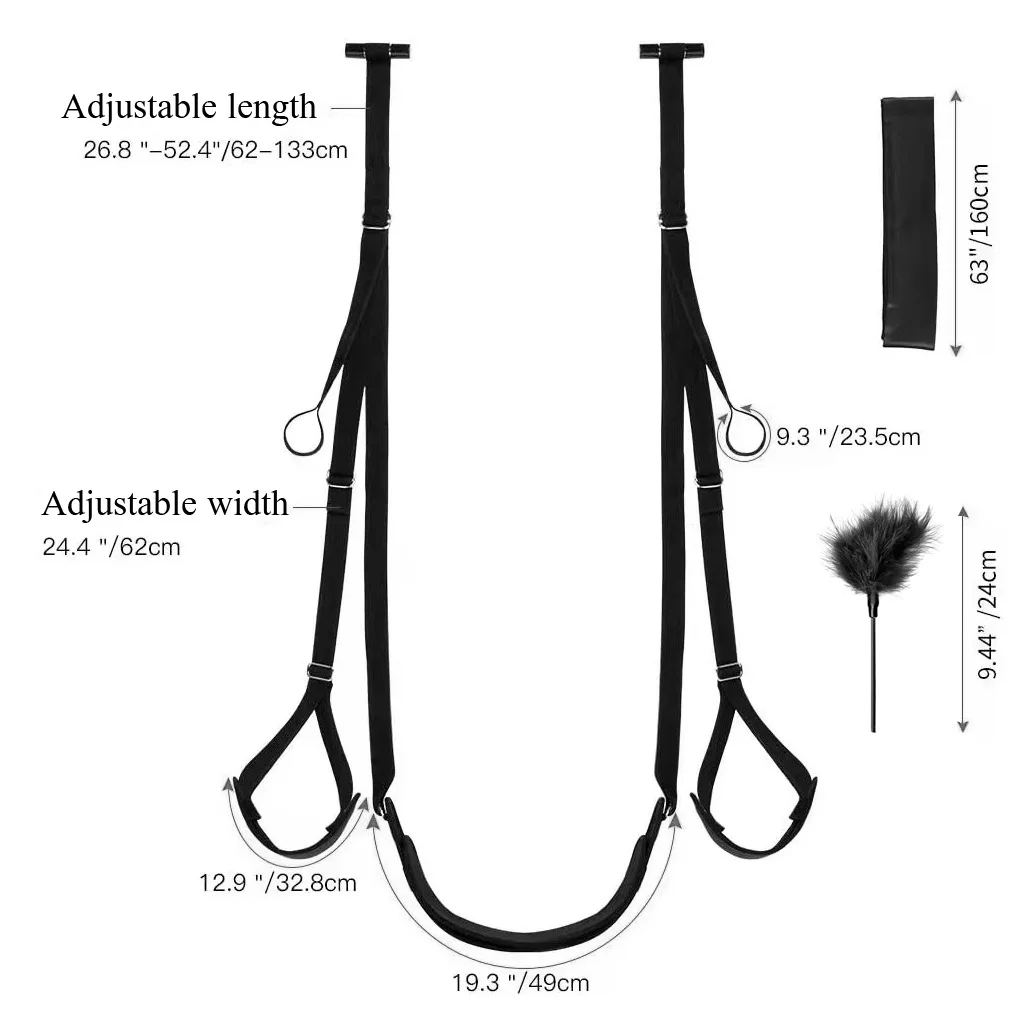 Kit Balançoire Suspendue à Porte – Pivotante, Multi-Positions, Résistance 600 Lbs – Sangles Confortables