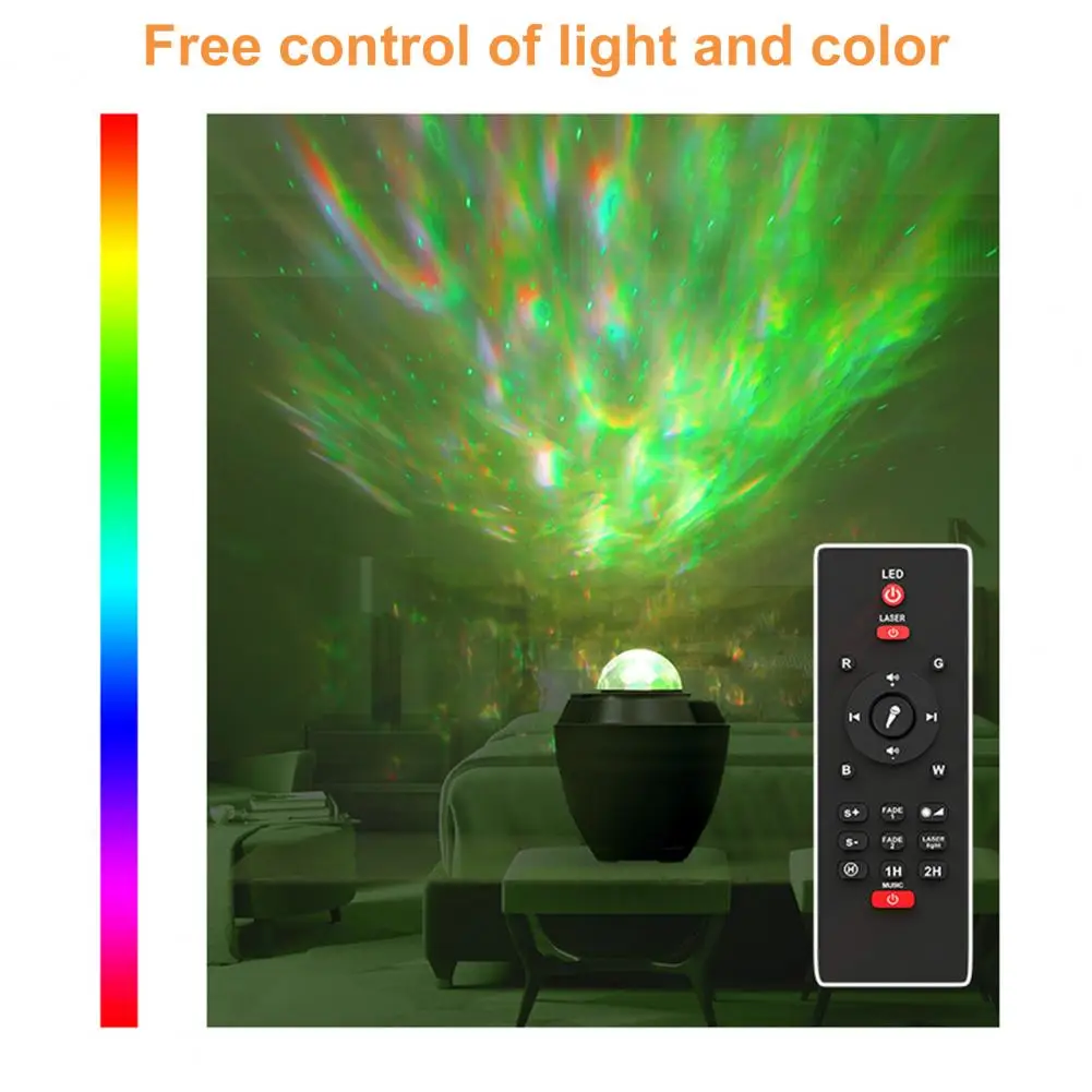 

Remote Projector Lamp Built-in Speaker Music Player Romantic Starry Sky Colorful Projection Bluetooth-compatible LED Light