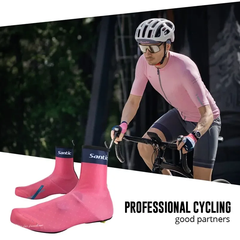 SANTIC Road Bike Shoes Cover Summer Reflective Dustproof Elastic Cycling Overshoes for Bicycle Lock Cycling Shoes Bike Equipment