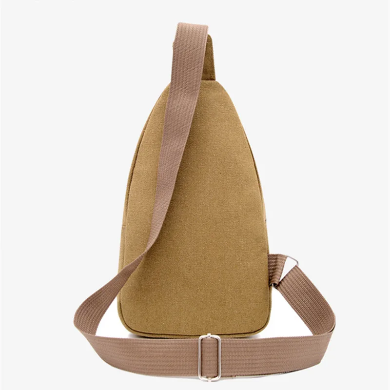 New Casual Canvas Men's Chest Bag Outdoor Sports Man Crossbody Bag Fashion Sling Bag Vintage Male Shoulder Bag