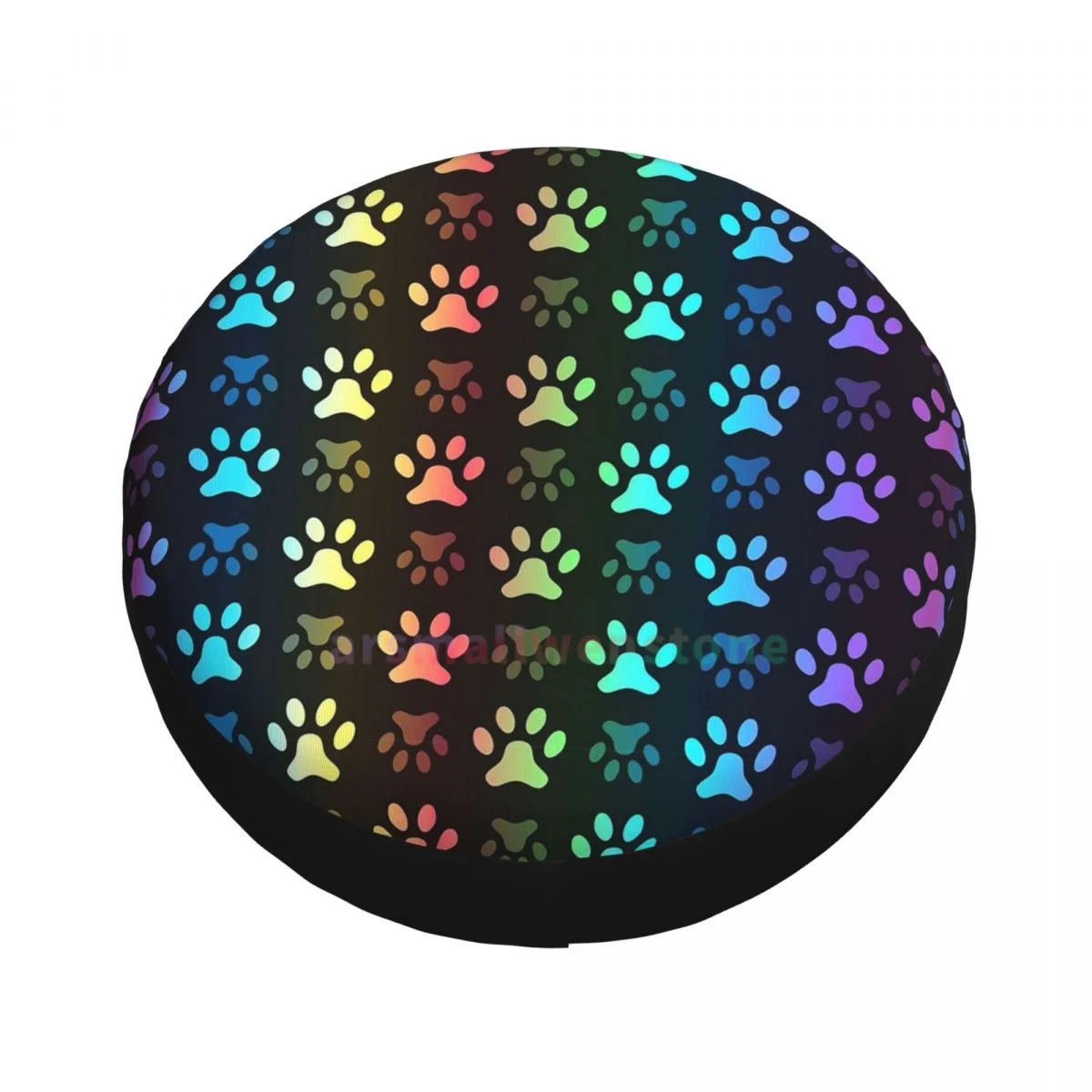 Cartoon Dog Paw Anti-UV Tire Cover for Trailer RV SUV, Waterproof Spare Tire Cover with Anti-Fouling Coating, 14-17 Inch