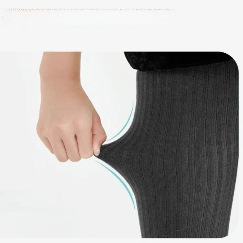 Cute 1-9 Years Girls Cotton Tights Soft Warm Children Pantyhose Knitted Fabric Solid Color Leggings Autumn Season