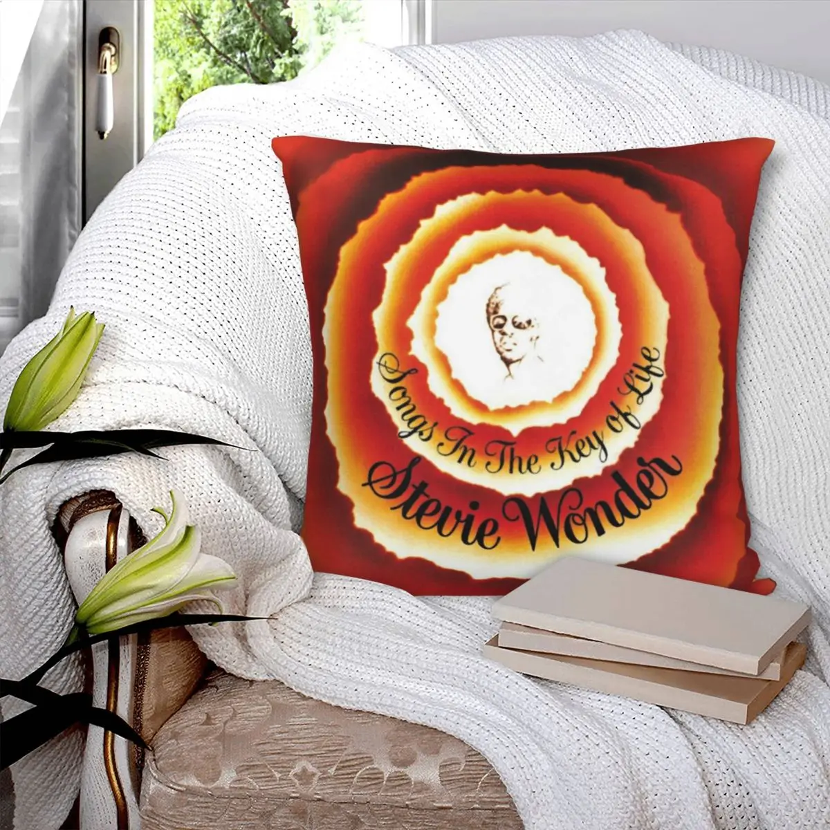 Stevie Wonder Pillowcase Polyester Linen Velvet Creative Zip Decor Throw Pillow Case Sofa Cushion Cover Wholesale 3