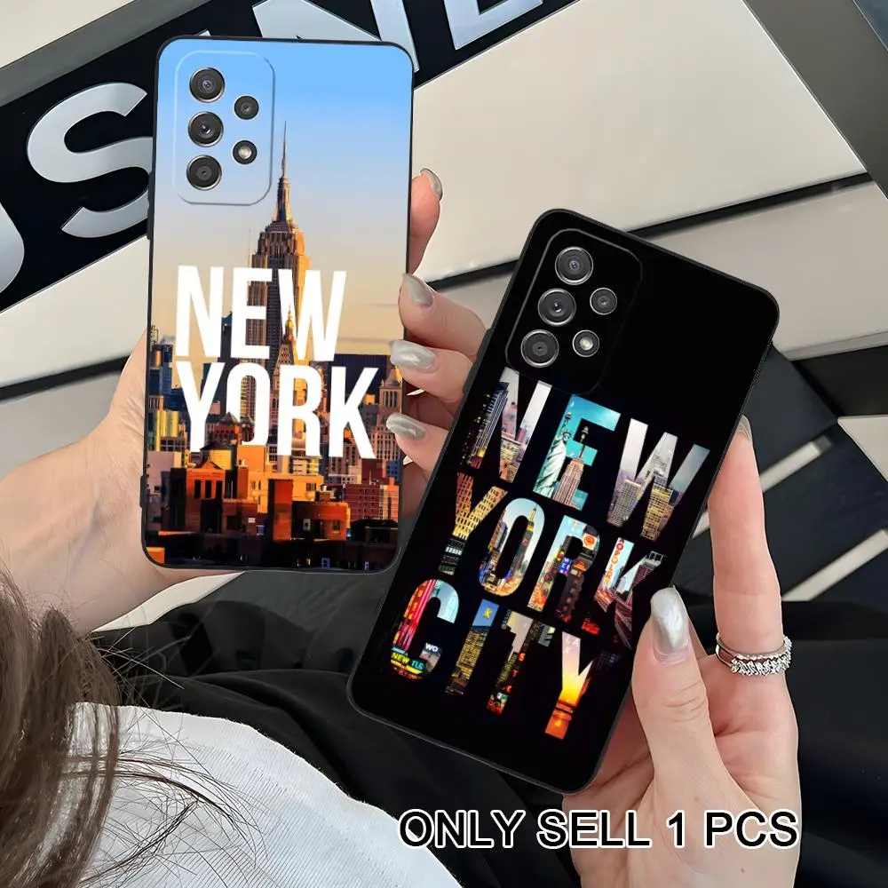 Colorful New York City Matte TPU Mobile Phone Case