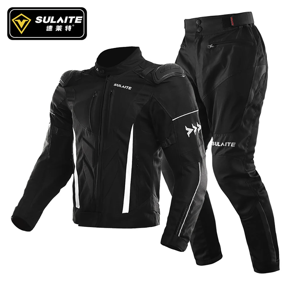 Motorcycle Jacket Motorcycle Clothing SULAITE Motorcycle Jacket Road Racing Clothing Tensile Protective Chaqueta Summer Breathable Motorcycle Equipment Size S-4XL