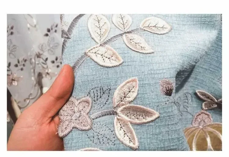 Description Picture 2 of itemSimple Curtain Tulle Embroidered Curtains for Modern Living Room Bedroom   Blackout  Curtains