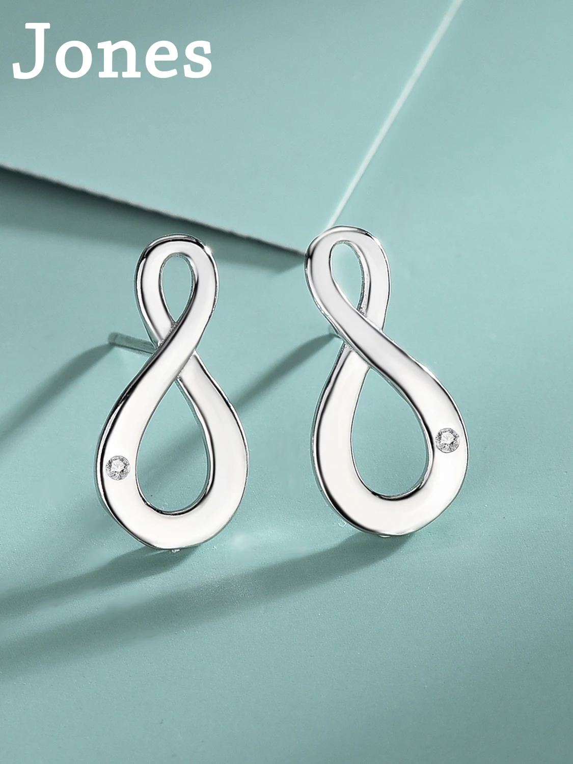 

S925 Sterling Silver 8 Son Infinity Large Earrings Europe And The United States Fashion Simple Couple Earrings Wholesale